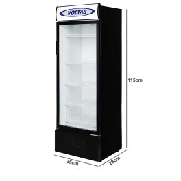 Voltas VC220 Single Door Visi Cooler, Black