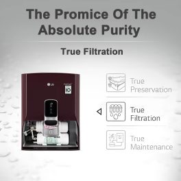 LG WW120NNC, UV+UF+HMR Water Purifier with 8 Litre Stainless Steel Tank, Crimson Rad