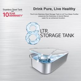 LG WW120NNC, UV+UF+HMR Water Purifier with 8 Litre Stainless Steel Tank, Crimson Rad
