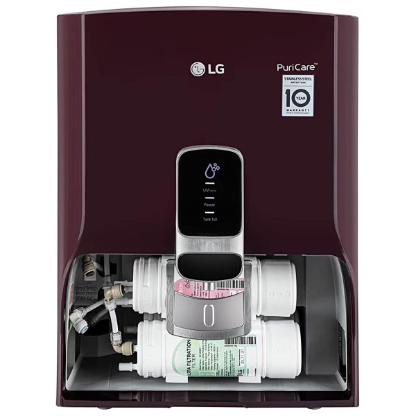 LG WW120NNC, UV+UF+HMR Water Purifier with 8 Litre Stainless Steel Tank, Crimson Rad