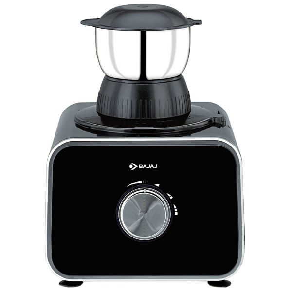 Bajaj FX-1000 Dlx, 1000 Watts Food Processor And Mixer Grinder With 9 Attachments, 100% Copper Motor, Processing Bowl With 3 Jars, Safety Interlock, Black