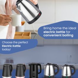 Bajaj 1.8 Liter Electric Kettle, Ktx 1.8L Dlx, Black