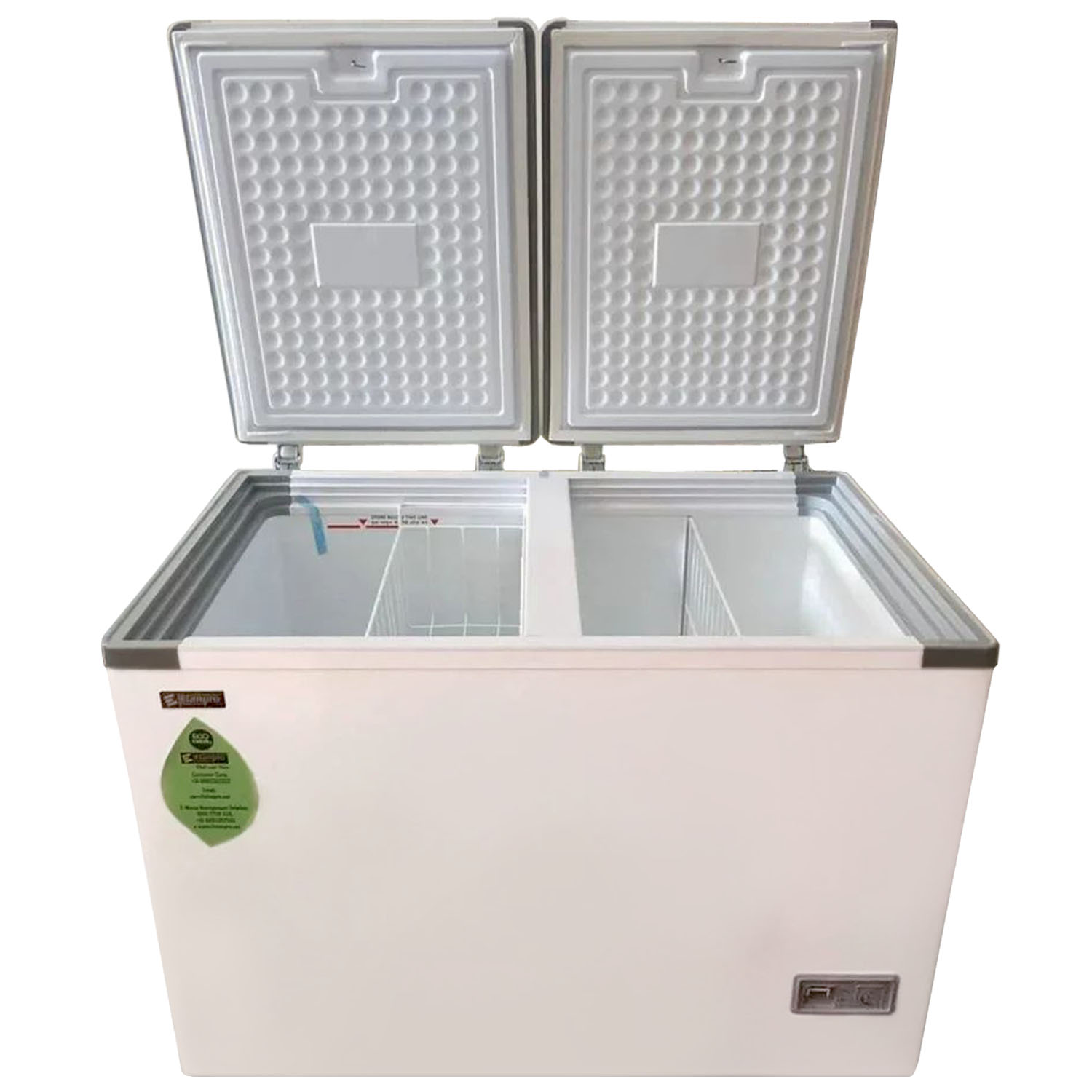 Elanpro 322 Litre Double Door Deep Freezer with High Insulation, White, EF335DG Elanpro 322 Litre Double Door Deep Freezer with High Insulation, White, EF335DG