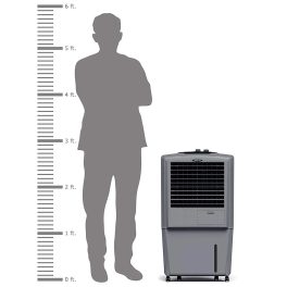 Symphony 27 Liter Personal Air Cooler with Honeycomb Pad and Powerful Fan, Grey, HIFLO 27