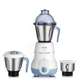 PHILIPS HL1643/04, 600 Watt 3 Jar Mixer Grinder with Vacuum Feet, White