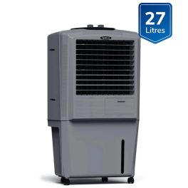 Symphony 27 Liter Personal Air Cooler with Honeycomb Pad and Powerful Fan, Grey, HIFLO 27
