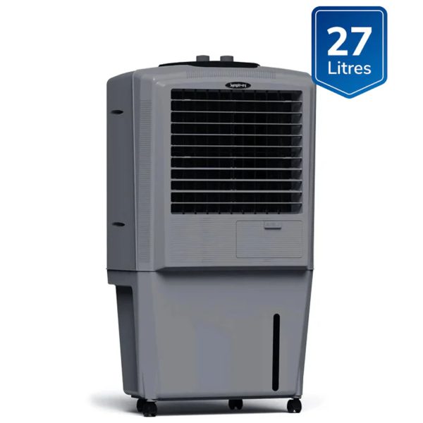 Symphony 27 Liter Personal Air Cooler with Honeycomb Pad and Powerful Fan, Grey, HIFLO 27