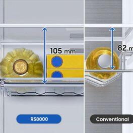 Samsung 653L Side By Side Refrigerator (RS76CG8113SLHL, Clean Steel)