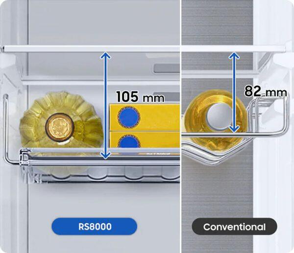 Samsung 653L Side By Side Refrigerator (RS76CG8113SLHL, Clean Steel)