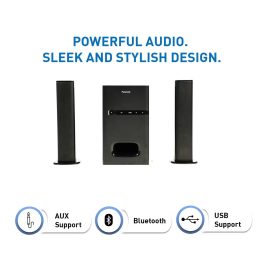 Panasonic 80 Watts Home Theatre with 2.1 Channel Convertible Soundbar and RemotMe, Black, HT260GW