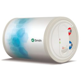 AO Smith Elegance Slim, 15 Litre Horizontal Geyser with 3 Star Rating and Sleek Design, White