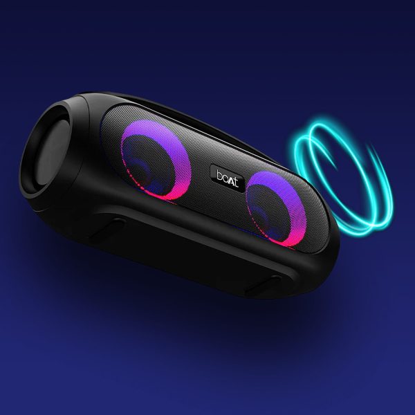 boAt 20W Portable Speaker with LED Lights, Black, Partypal 50