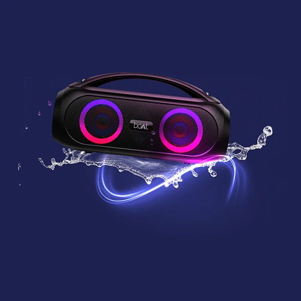 boAt 20W Portable Speaker with LED Lights, Black, Partypal 50