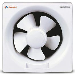 Bajaj 150MM (6 Inch) Exhaust Fan with Rust Proof Body and Dust Protection Back shutters, White, MAXIMA DLX