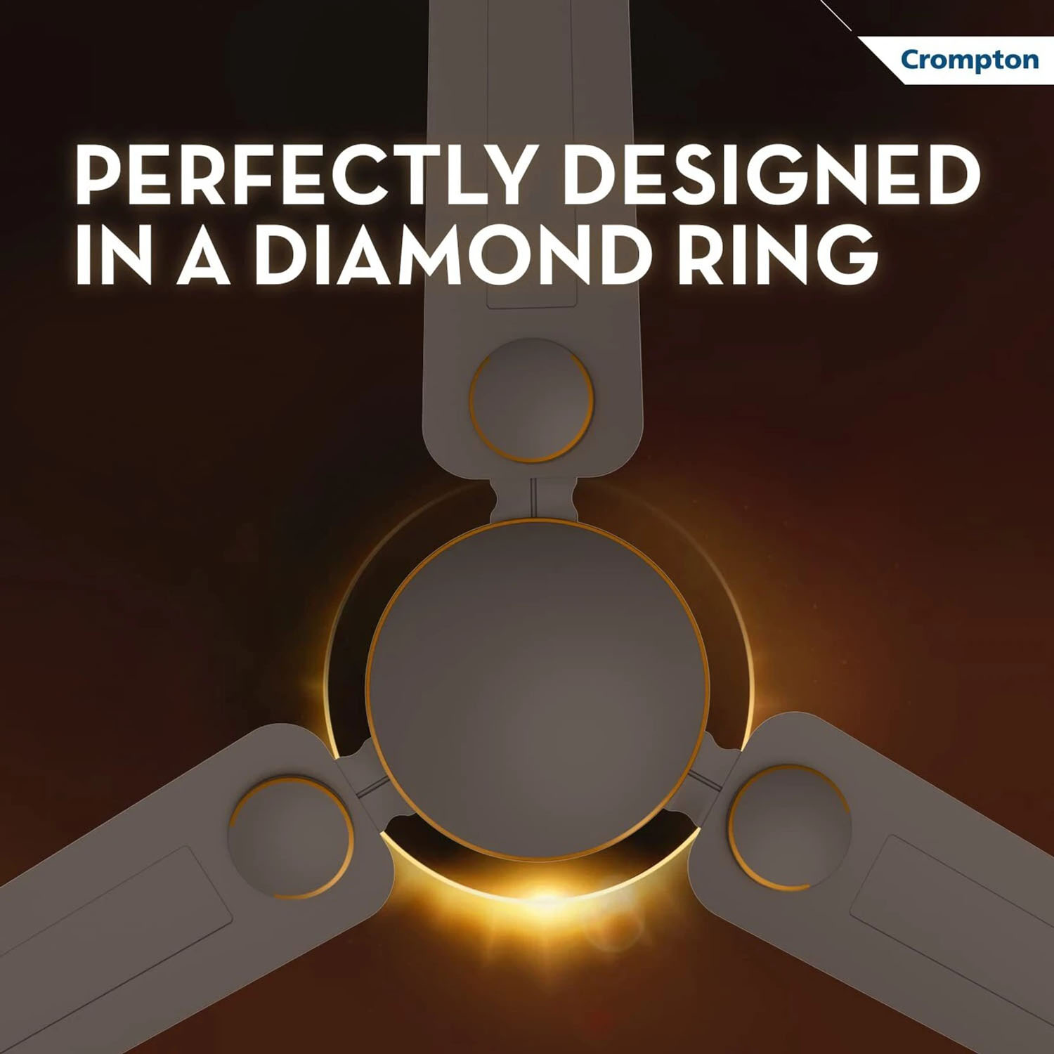 Crompton 1200MM (48 Inch) Ceiling Fan with Anti Rust, High Speed and Aerodynamic Blades, Smoked Brown, Montania Crompton 1200MM (48 Inch) Ceiling Fan with Anti Rust, High Speed and Aerodynamic Blades, Smoked Brown, Montania