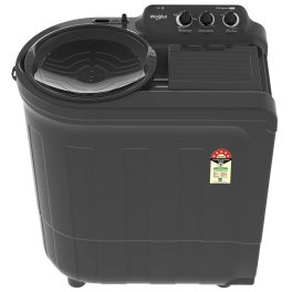 Whirlpool Ace Super Soak 7, 7.5 KG Semi Automatic Machine with In built Scrubber and Rust and Corrosion Free Body, Grey Dazzle