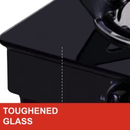 Elica 4 Burner Cooktop with Toughened Glass with Euro Coated Grid, Black, 594 CT VETRO