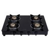 Elica 4 Burner Cooktop with Toughened Glass with Euro Coated Grid, Black, 594 CT VETRO