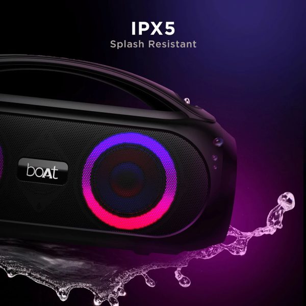 boAt 20W Portable Speaker with LED Lights, Black, Partypal 50