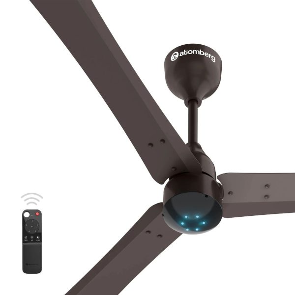 Atomberg 1200MM (48 Inch) BLDC Ceiling Fan with Remote Control and LED Indicators, Earth Brown, RENESA+