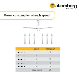 Atomberg 1200MM (48 Inch) BLDC Ceiling Fan with Remote Control and LED Indicators, Earth Brown, RENESA+