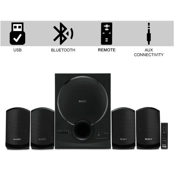 Sony 80 Watts, 4.1 Channel Home Theatre, Black, SA-D40