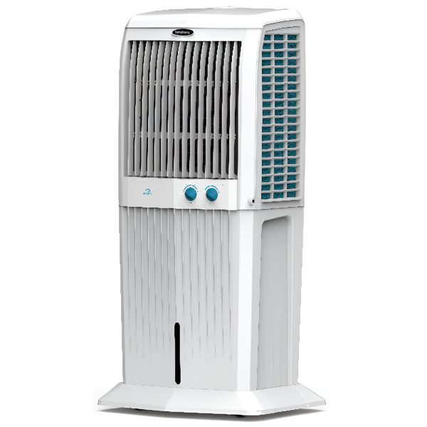 Symphony 95 Liter Desert Air Cooler with 3 Side Honeycomb Pads and Fan, White, Storm C 100XL