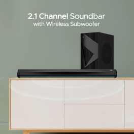 Boat Aavante Bar Theme 160 Watts Soundbar with wireless subwoofer, Black