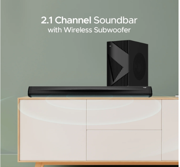 Boat Aavante Bar Theme 160 Watts Soundbar with wireless subwoofer, Black