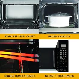 Whirlpool 24 Litre Convection Microwave with Smart Fry and Tandoor Heater, Black, MAGICOOK PRO 26E