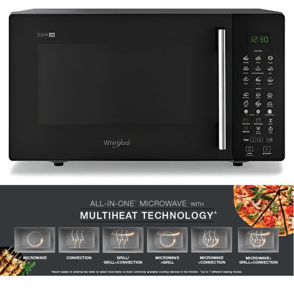 Whirlpool 24 Litre Convection Microwave with Smart Fry and Tandoor Heater, Black, MAGICOOK PRO 26E