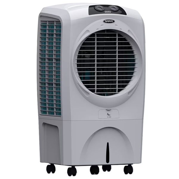 Symphony 70 Liter Desert Air Cooler with Honeycomb Pad and Powerful Fan, Grey, SIESTA 70XL