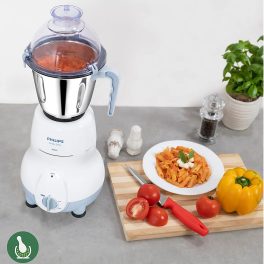 PHILIPS HL1643/04, 600 Watt 3 Jar Mixer Grinder with Vacuum Feet, White