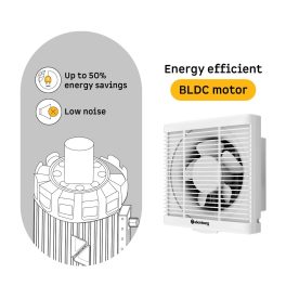 Atomberg 250MM (10 Inch) BLDC Exhaust Fan Motor with Silent Operation, White, EFFICIO