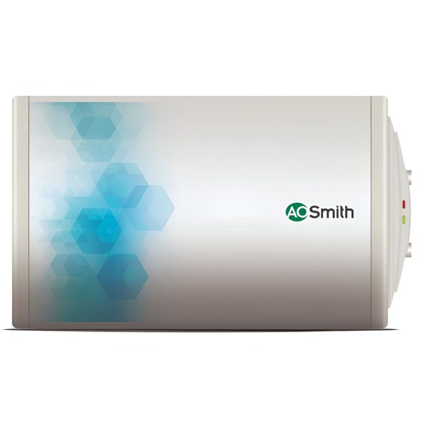 AO Smith Elegance Slim, 15 Litre Horizontal Geyser with 3 Star Rating and Sleek Design, White