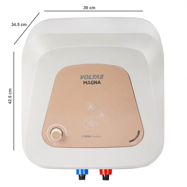 Voltas Magna 15, 15 Litre Storage Water Heater with 5 Star Rating, 8 Bar Pressure and Temperature Control Knob, White