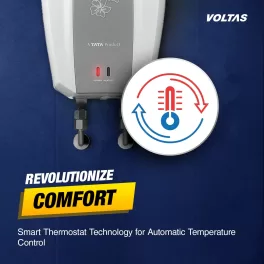 Voltas Insta, 3 Litre (3000W) Instant Water Heater with 5 Star Rating and 6.5 Bar Pressure, White