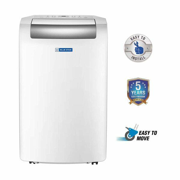 BlueStar PC12DB 1 Ton Fixed Speed Portable AC with Self Diagnostics, White