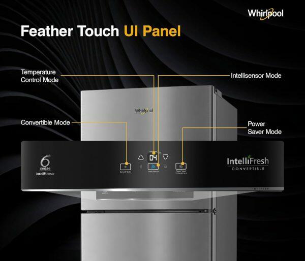 Whirlpool IF Inv CNV 515 2S, 467 Litre 2 Star Double Door 5-in-1 Convertible Modes, Inverter Refrigerator and Stabilizer Free Operation, Alpha Steel