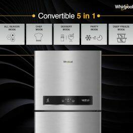 Whirlpool IF Inv CNV 515 2S, 467 Litre 2 Star Double Door 5-in-1 Convertible Modes, Inverter Refrigerator and Stabilizer Free Operation, Alpha Steel