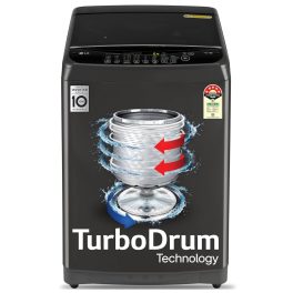 LG T90AJMB1Z, 9 KG Fully Automatic Top Load Machine with Smart Inverter Motor, Auto Tub Clean and Smart Diagnostics, Middle Black