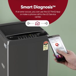 LG T90AJMB1Z, 9 KG Fully Automatic Top Load Machine with Smart Inverter Motor, Auto Tub Clean and Smart Diagnostics, Middle Black
