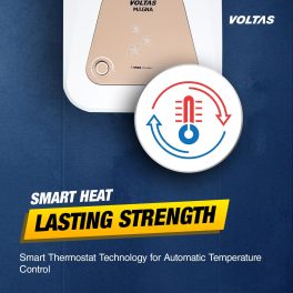 Voltas Magna 10, 10 Litre Storage Water Heater with 5 Star Rating, 8 Bar Pressure and Temperature Control Knob, White