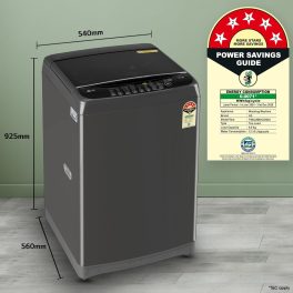 LG T90AJMB1Z, 9 KG Fully Automatic Top Load Machine with Smart Inverter Motor, Auto Tub Clean and Smart Diagnostics, Middle Black