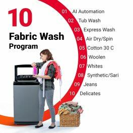 Akai AKFA-80DGGR, 8 KG Fully Automatic Top Load Machine with One Touch Spin Function, Magic Filter with Waterfall and Rust Proof Body, Grey