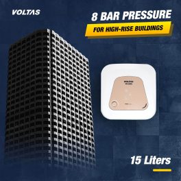 Voltas Magna 15, 15 Litre Storage Water Heater with 5 Star Rating, 8 Bar Pressure and Temperature Control Knob, White