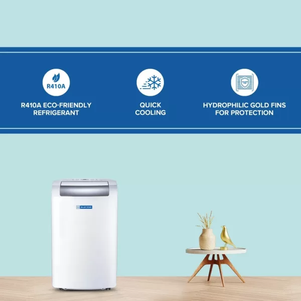 BlueStar PC12DB 1 Ton Fixed Speed Portable AC with Self Diagnostics, White