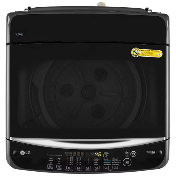 LG T90AJMB1Z, 9 KG Fully Automatic Top Load Machine with Smart Inverter Motor, Auto Tub Clean and Smart Diagnostics, Middle Black