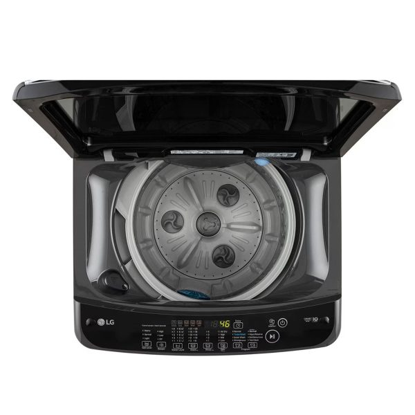 LG T90AJMB1Z, 9 KG Fully Automatic Top Load Machine with Smart Inverter Motor, Auto Tub Clean and Smart Diagnostics, Middle Black