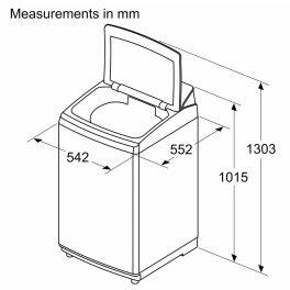 Bosch WOE802S7IN, 8 KG Fully Automatic Top Load Machine with Stainless Steel Drum and Digital Display, Silver